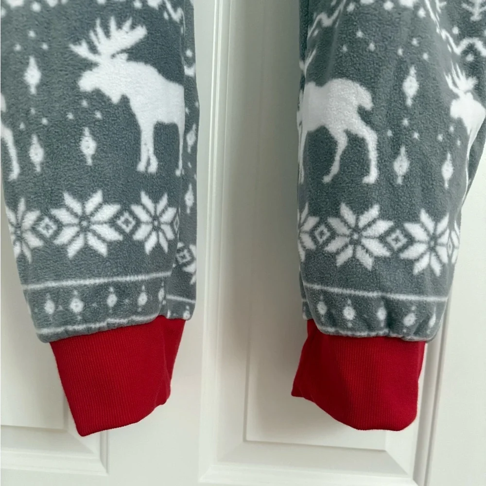 Tipsy Elves Men's Grey Moose Fair Isle Christmas Onesie Jumpsuit Size XS - NWOT - Picture 7 of 11